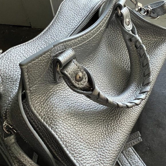 Balenciaga Mini Neo Classic City Metallic Leather Silver-Brand New Used 3x Max! - Picture 4 of 5